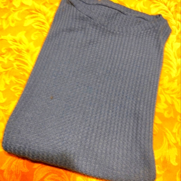 ◾🌀◾NWOT Men's Mallard Azure Cornflower Dusty Blue Solid Waffle T-Shirt - 2XL - Picture 3 of 12